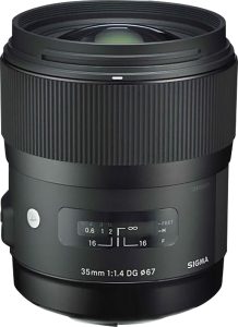 Sigma – 35mm f/1.4 DG HSM Art Standard Lens for Canon – Black