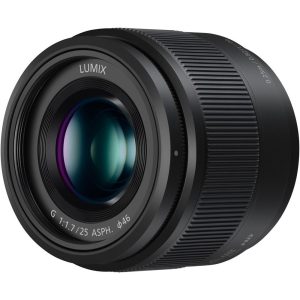 Panasonic – LUMIX G 25mm f/1.7 ASPH. Lens for Mirrorless Micro Four Thirds Compatible Cameras H-H025-K – Black