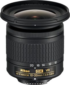 Nikon – AF-P DX NIKKOR 10-20mm f/4.5-5.6G VR Wide-Angle Zoom Lens for APS-C F-mount cameras – Black