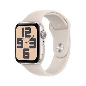 Apple Watch SE (GPS) 44mm Starlight Aluminum Case with Starlight Sport Band – S/M – Starlight