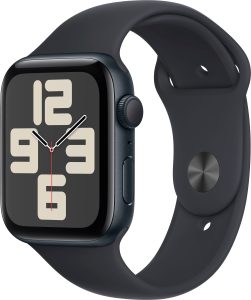 Apple Watch SE 2nd Generation (GPS) 44mm Midnight Aluminum Case with Midnight Sport Band – M/L – Midnight