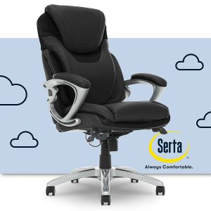 Serta – Bryce Bonded Leather Executive Office Chair – Black