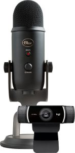 Blue Microphones – Pro Streamer Pack with Blue Yeti USB Microphone  Logitech C922 Pro HD Webcam