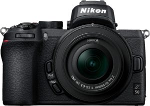 Nikon – Z50 Mirrorless 4K Video Camera with NIKKOR Z DX 16-50mm f/3.5-6.3 VR Lens – Black