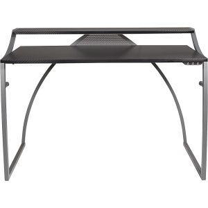 OSP Home Furnishings – Alpha Battlestation Gaming Desk in Finish – Black