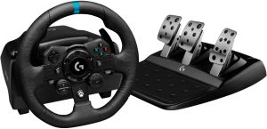 Logitech – G923 Racing Wheel and Pedals for Xbox Series XS Xbox One and PC – Black