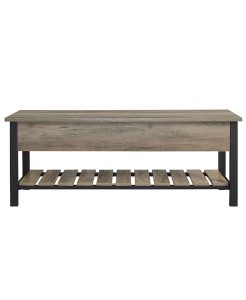 Walker Edison – Park City 48″ Modern Farmhouse Storage Bench – Grey Wash