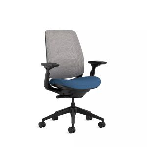 Steelcase – Series 2 3D Airback Chair with Black Frame – Cobalt/Nickel