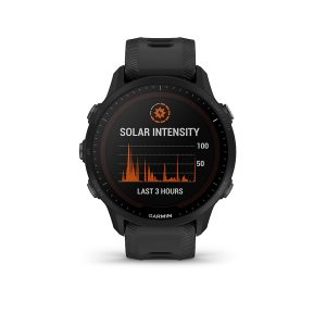 Garmin – Forerunner 955 Solar GPS Smartwatch 47 mm Fiber-reinforced polymer – Black