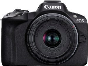 Canon – EOS R50 4K Video Mirrorless Camera with RF-S 18-45mm f/4.5-6.3 IS STM Lens – Black