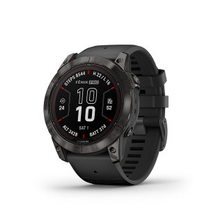 Garmin – fenix 7X Pro Sapphire Solar GPS Smartwatch 51 mm Fiber-reinforced polymer – Carbon Gray DLC Titanium