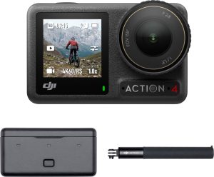 DJI – Osmo Action 4 4K Action Camera Adventure Bundle – Gray