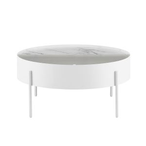 Walker Edison – Modern Sliding-Top Coffee Table – White