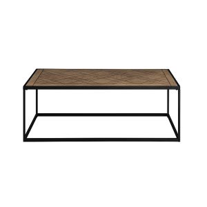 Walker Edison – Modern Parquet Rectangular Coffee Table – Parquet Veneer