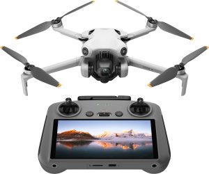 DJI – Mini 4 Pro Drone and RC 2 Remote Control with Built-in Screen – Gray