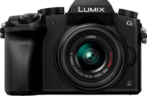 Panasonic – LUMIX G7 Mirrorless 4K Photo Digital Camera Body with 14-42mm f3.5-5.6 II Lens – DMC-G7KK – Black