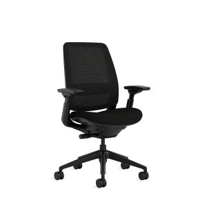 Steelcase – Series 2 3D Airback Chair with Black Frame – Onyx/Licorice