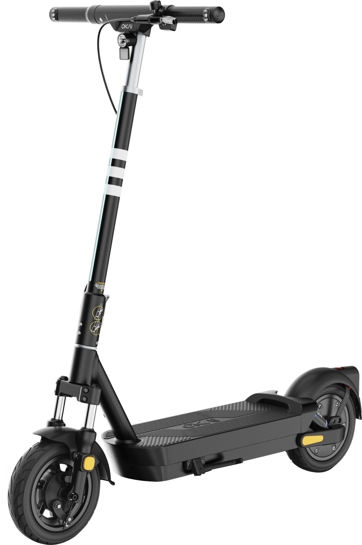 OKAI - Neon Ultra ES40 Dual-Suspension Electric Scooter w/ 43.5 Miles Max Operating Range 24 mph Max Speed - Black