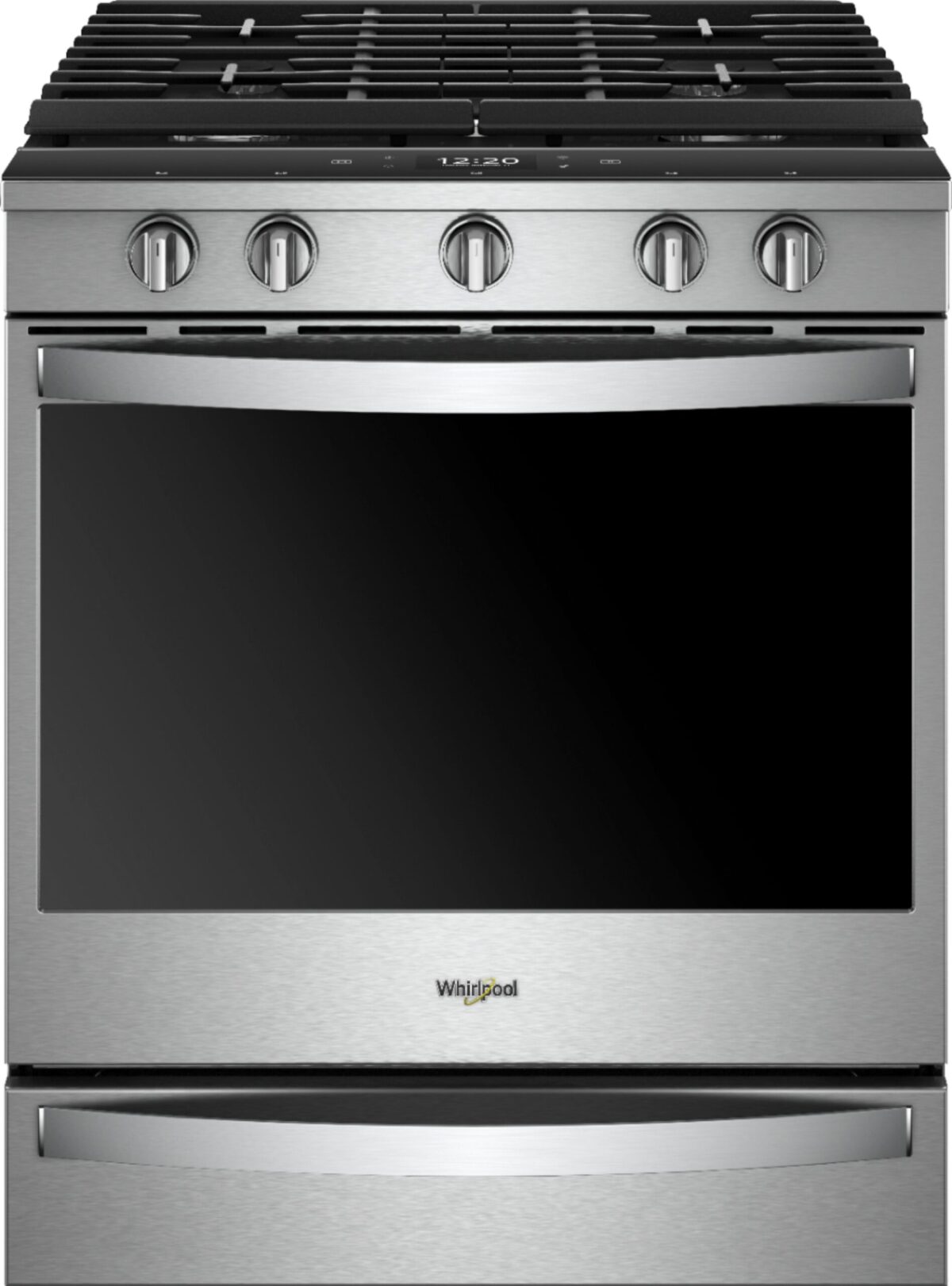 Whirlpool - 5.8 Cu. Ft. Slide-In Gas Convection Range - Stainless Steel