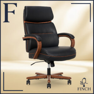 Finch Neo Two Retro-Modern Mid-Back Office Chair – Black