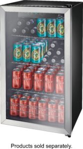 Insignia – 115-Can Beverage Cooler – Stainless Steel