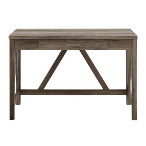 Walker Edison – Rustic Farmhouse A-Frame Computer Desk – Grey Wash