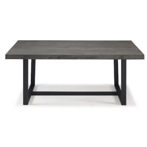 Walker Edison – 72″ Rectangular Solid Pine Wood Dining Table – Gray