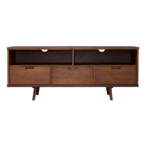 Walker Edison – 58″ Mid-Century Modern 3-Drawer Wood TV Stand for TVs up to 65″ – Walnut