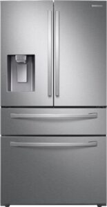 Samsung – 28  Cu. Ft. 4-Door French Door Smart Refrigerator with FlexZone Drawer – Stainless Steel