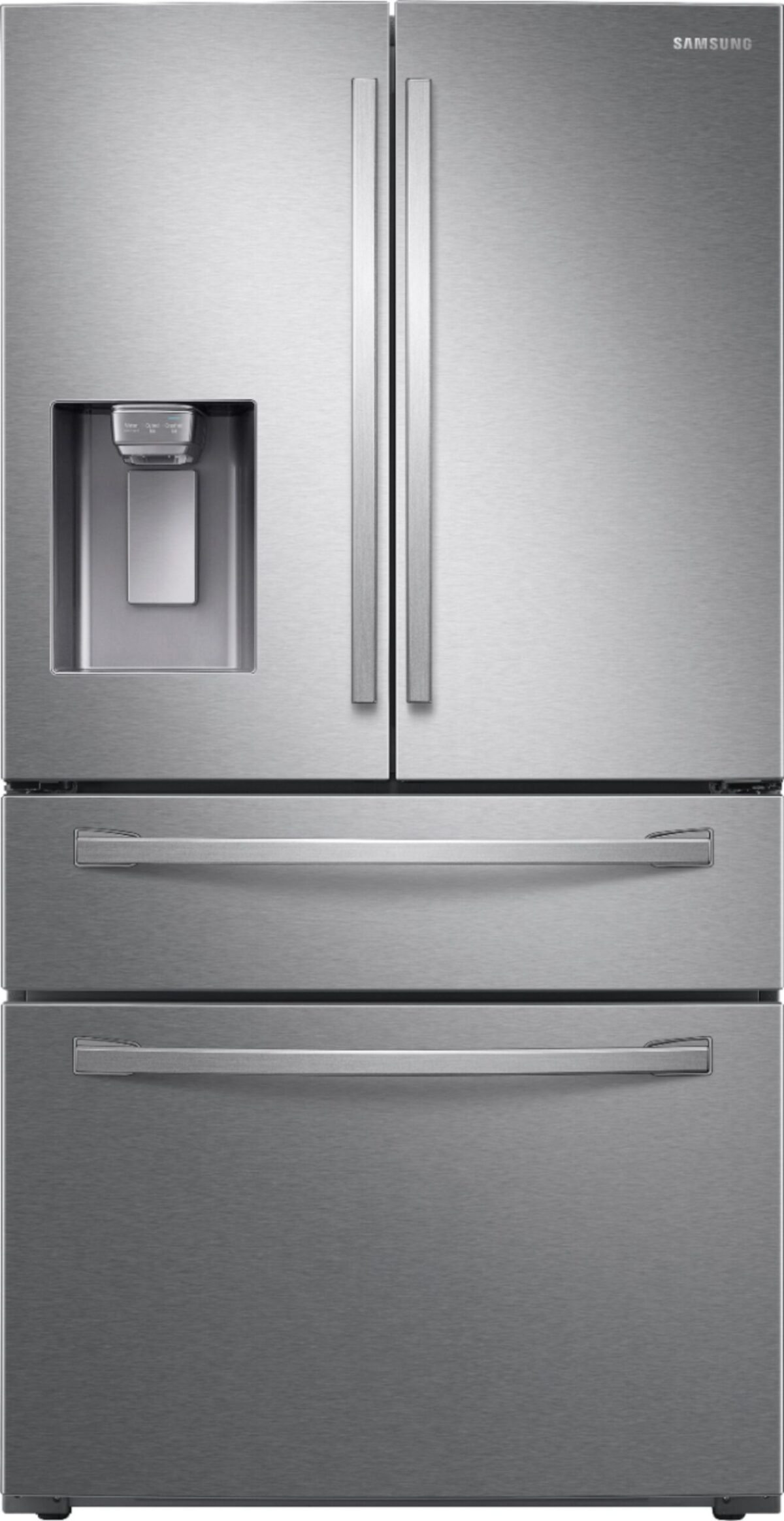 Samsung - 28 Cu. Ft. 4-Door French Door Smart Refrigerator with FlexZone Drawer - Stainless Steel