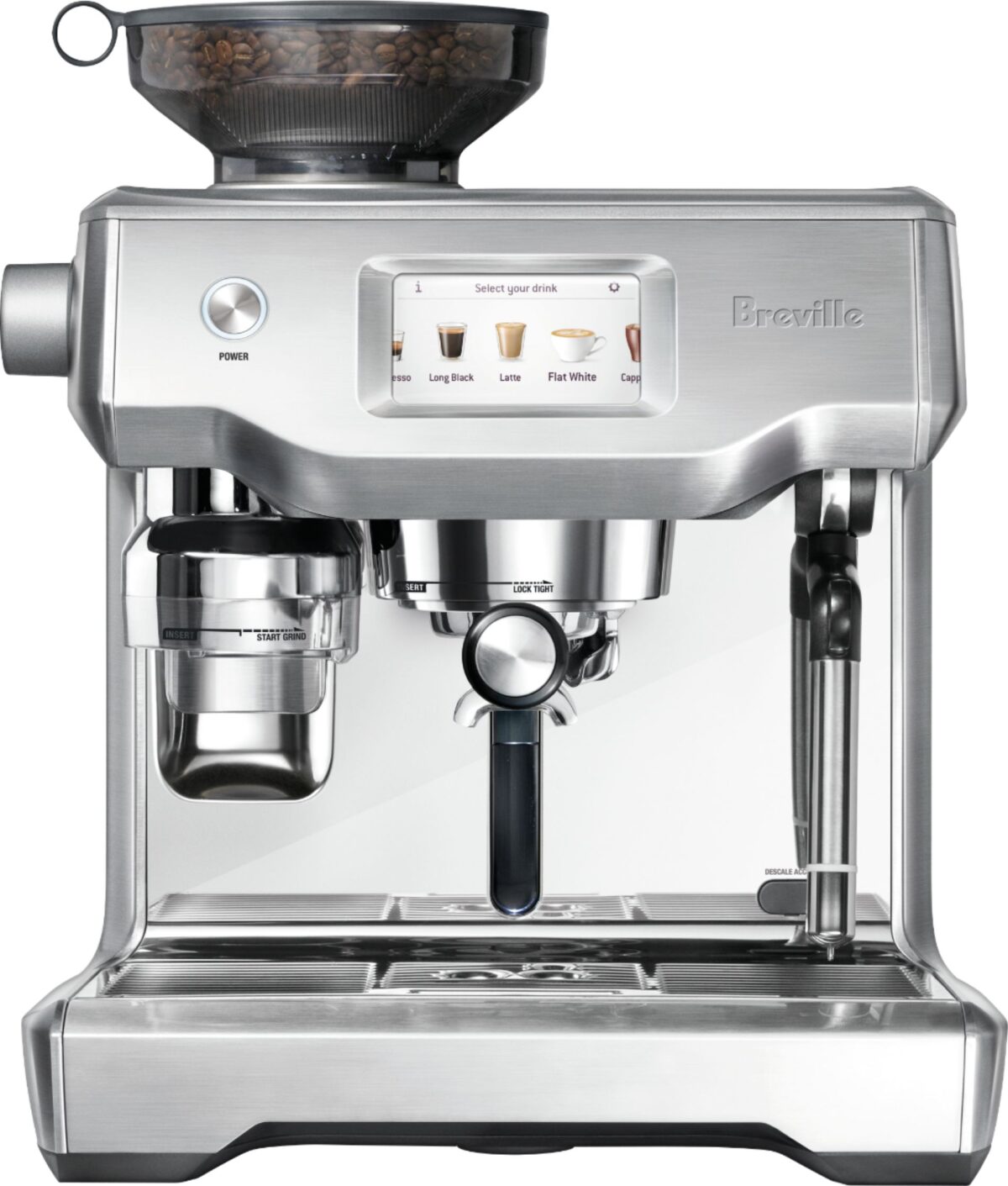 Breville - Oracle Touch Espresso Machine with 15 bars of pressure Milk Frother and intergrated grinder - Brushed Stainless Steel