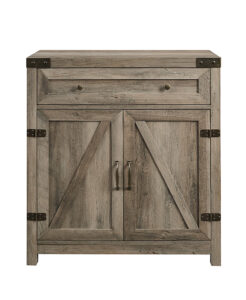 Walker Edison – Farmhouse Barn Door Accent Cabinet – Gray Wash