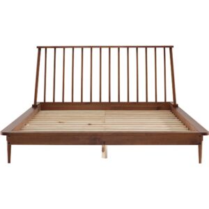 Walker Edison – Boho Solid Wood Queen Spindle Bed Frame – Caramel