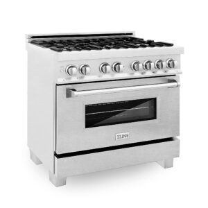 ZLINE – 4.6 cu. ft. Dual Fuel Range with Gas Stove and Electric Oven Fingerprint Resistant – Stainless Steel