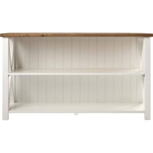 Walker Edison – 52″ Solid Wood Farmhouse Storage Console – White/Rustic Oak