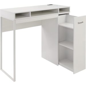 OSP Home Furnishings – Ravel 47″W Desk with Storage – White