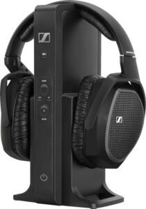 Sennheiser – RS 175 RF Wireless Headphone System for TV Listening with Bass Boost and Surround Sound Modes – Black