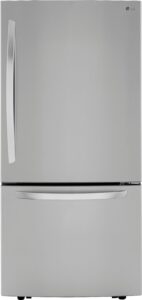 LG – 25.5 Cu. Ft. Bottom-Freezer Refrigerator with Ice Maker – Stainless Steel