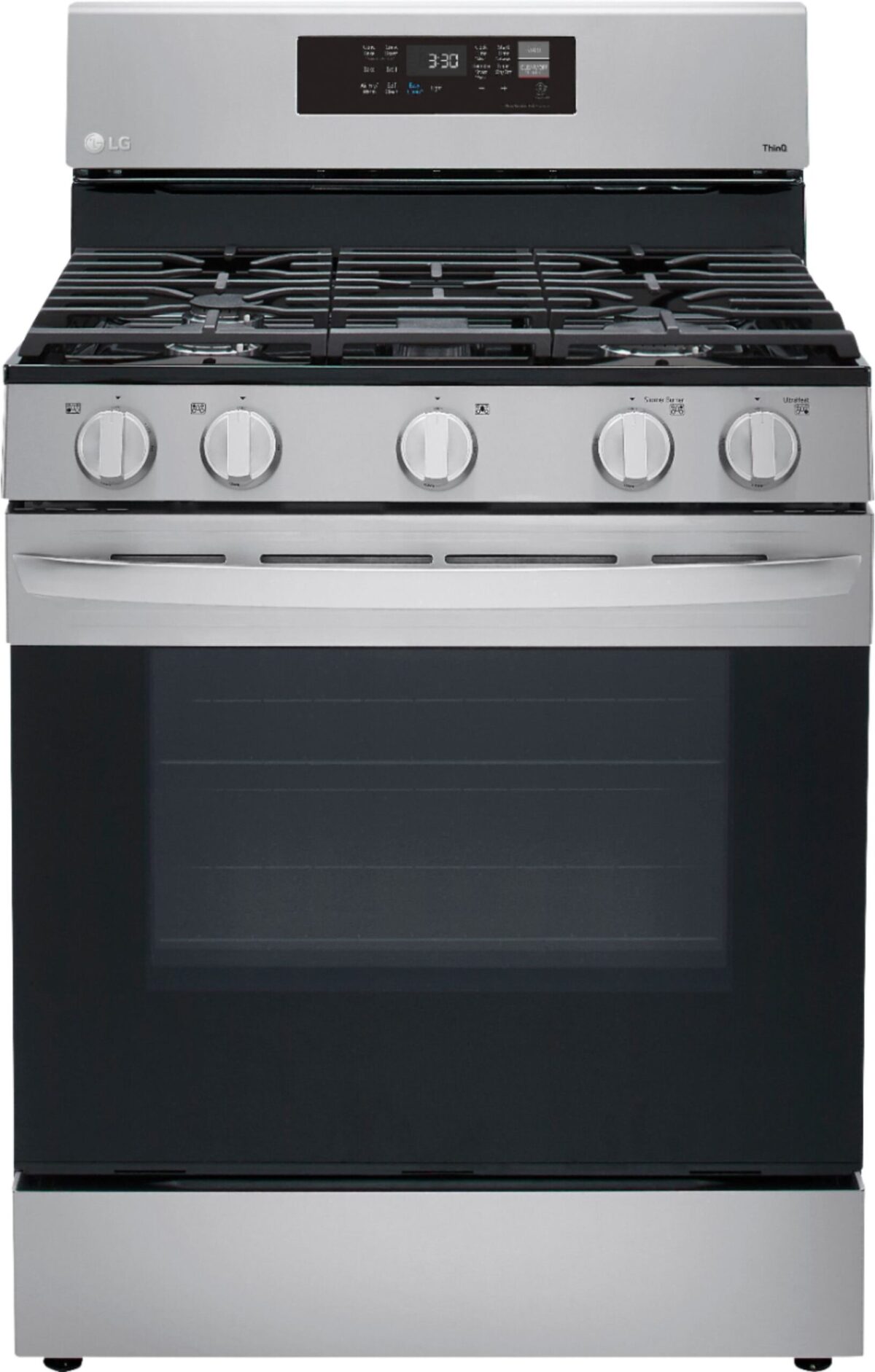 LG - 5.8 Cu. Ft. Smart Freestanding Gas True Convection Range with EasyClean and AirFry - Stainless Steel