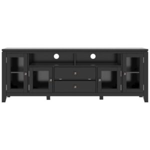 Simpli Home – Cosmopolitan Contemporary TV Media Stand for Most TVs Up to 80″ – Black