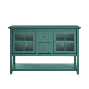 Walker Edison – Transitional TV Stand / Buffet for Most Flat-Panel TV’s up to 55″ – Dark Teal