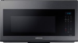 Samsung – 1.7 cu. ft. Over-the-Range Convection Microwave with WiFi – Black Stainless Steel