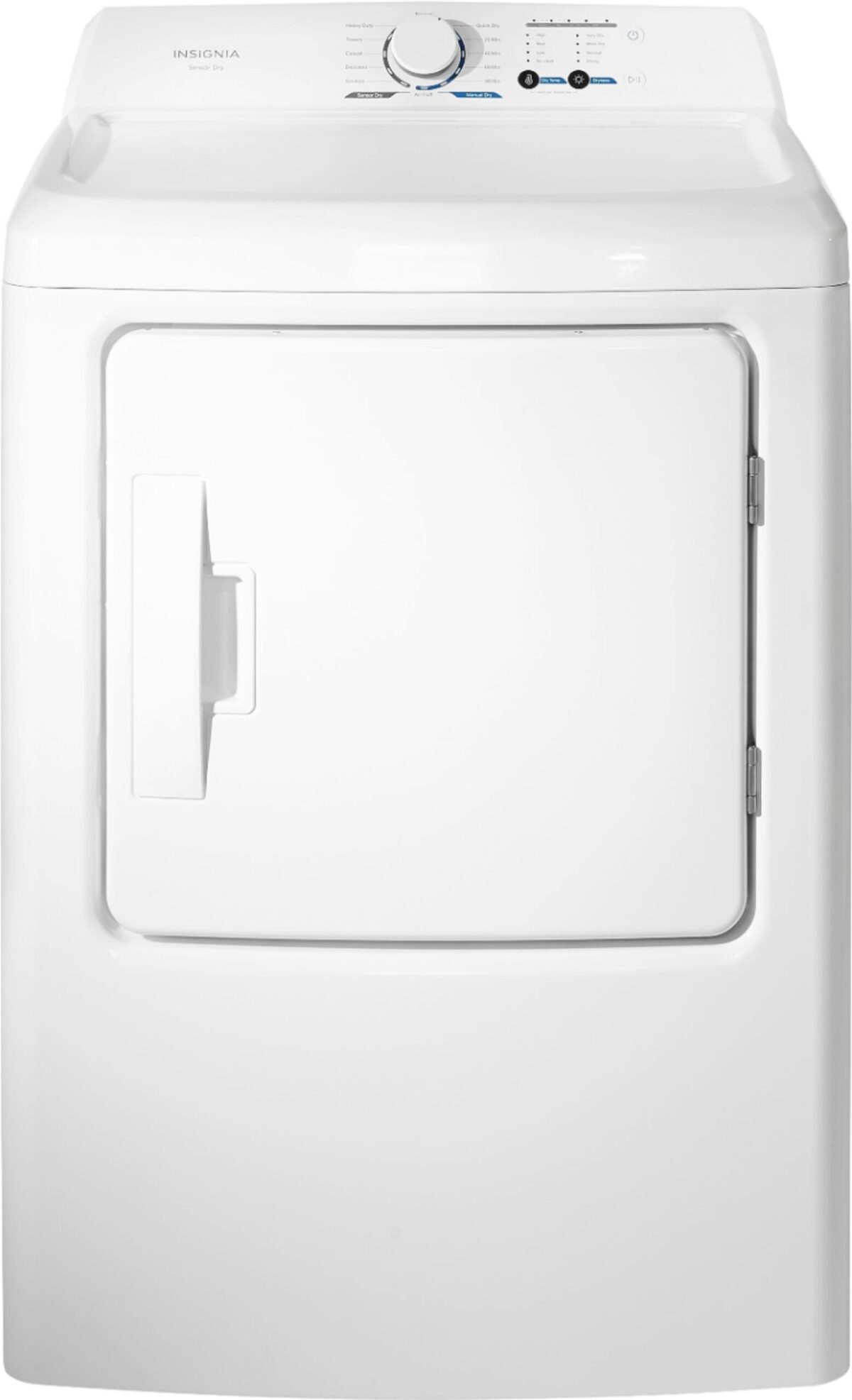 Insignia - 6.7 Cu. Ft. Electric Dryer with Sensor Dry - White