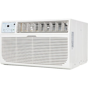 Keystone – 8000 BTU 115V Through-the-Wall Air Conditioner with Follow Me LCD Remote Control – White