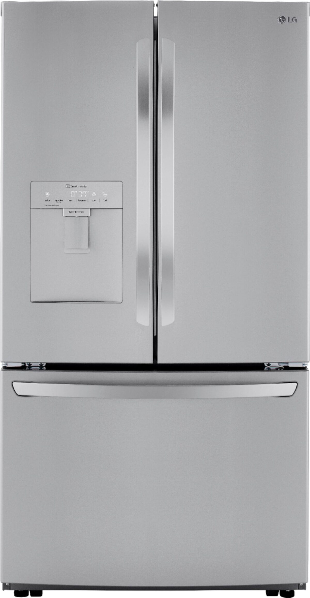 LG - 29 Cu. Ft. French Door Smart Refrigerator with External Water Dispenser - Stainless Steel