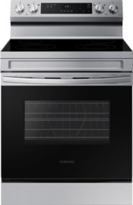 Samsung – 6.3 cu. ft. Freestanding Electric Range with WiFi and Steam Clean – Stainless Steel