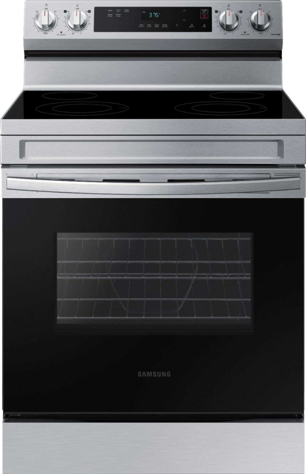 Samsung - 6.3 cu. ft. Freestanding Electric Range with WiFi and Steam Clean - Stainless Steel