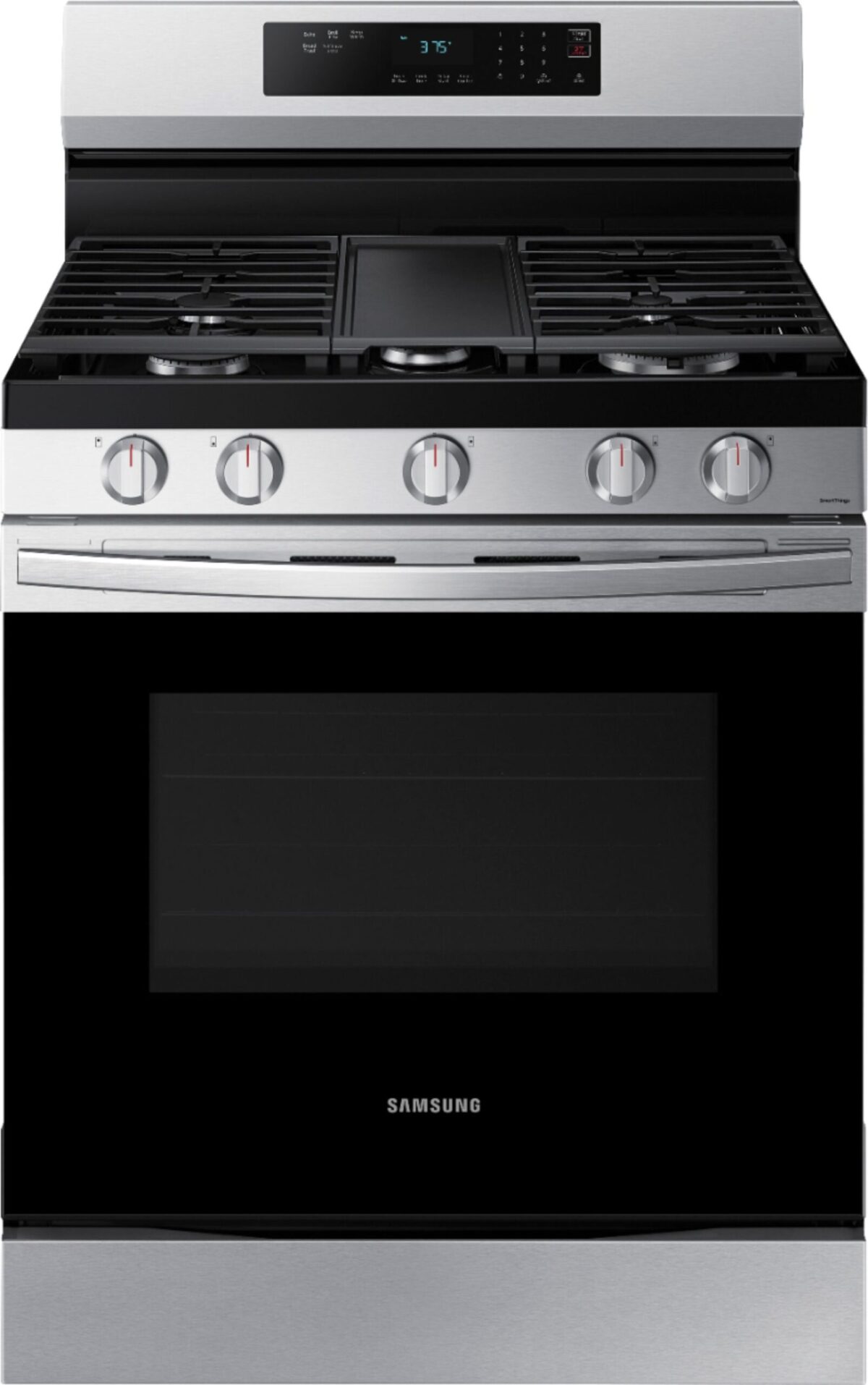 Samsung - 6.0 cu. ft. Freestanding Gas Range with 18K BTU Dual Power Burner WiFi Self Clean - Stainless Steel