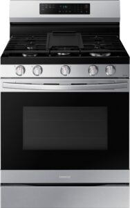 Samsung – 6.0 cu. ft. Freestanding Gas Range with WiFi No-Preheat Air Fry  Convection – Stainless Steel