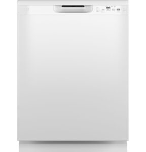 GE – Front Control Built-In Dishwasher with 55 dBA – White